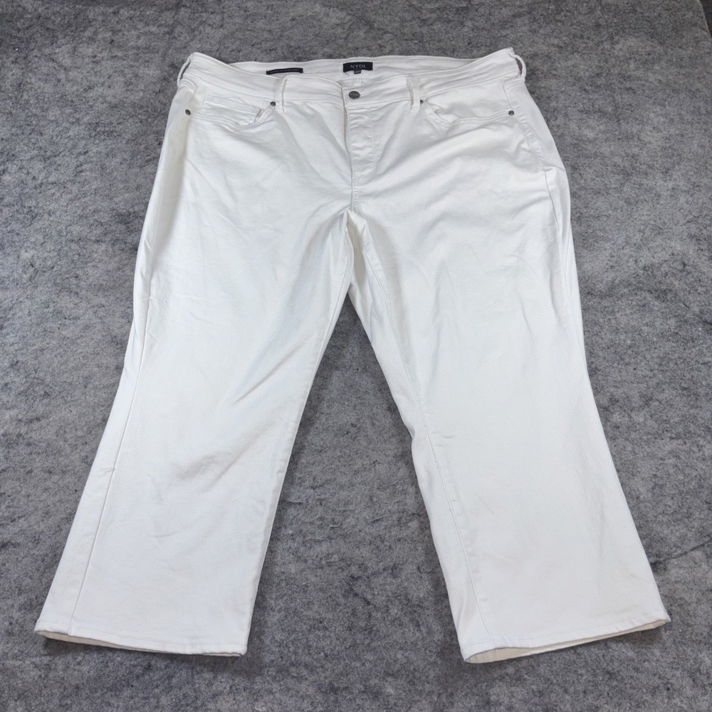 NYDJ‎ Capri Pants Women's 20WP White High Rise Cool Embrace Marilyn Straight